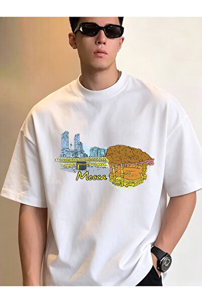 SAUDI Men and Women's 100% Cotton T-Shirt - Oversized Crew Neck Short Sleeve ...