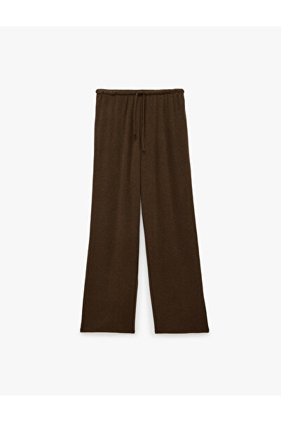 Koton Comfortable Fit Wide Leg Lace-Up Waist Pants