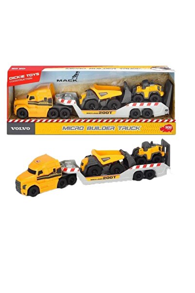 Dickie Toys Camion de construcții mic Mack/Volvo - camion de transport pentru...