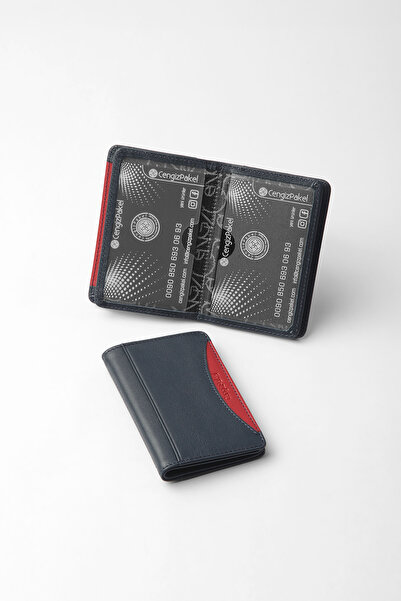CENGİZ PAKEL Genuine Leather Unisex – Slim Design Multi-Compartment Card Hold...