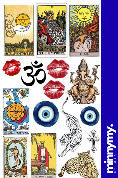 Minnymy Yoga Collection Sticker, Çıkartma, Ajanda, Günlük, Planlayıcı, Bullet...