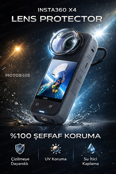 Motobros Insta 360 X4 Lens Koruyucu X4 Uyumlu Lens Guard