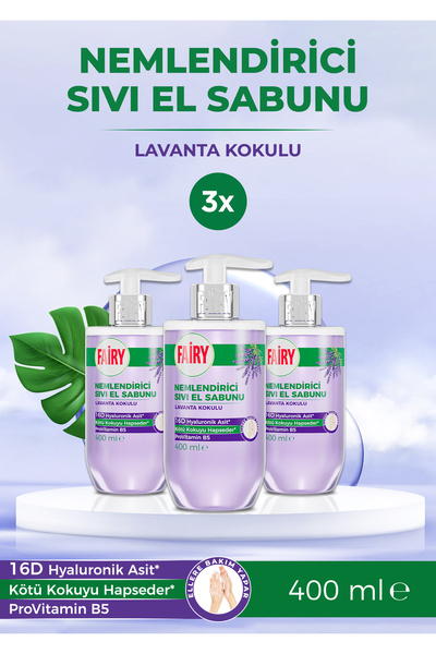 Fairy Sıvı El Sabunu Lavanta Yağlı 3 x 400 ml