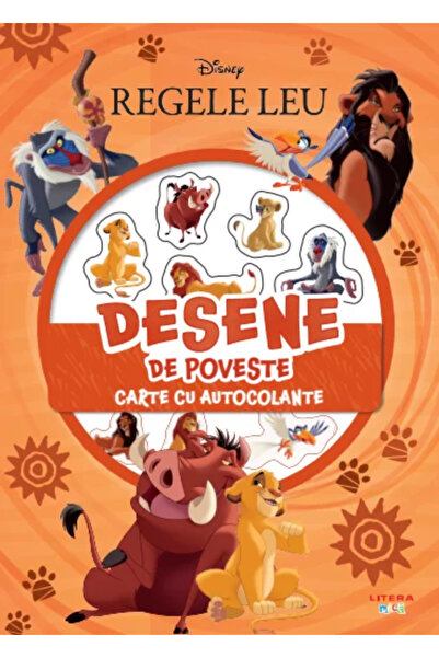 OEM Disney. Regele leu. Desene de poveste. Carte cu autocolante