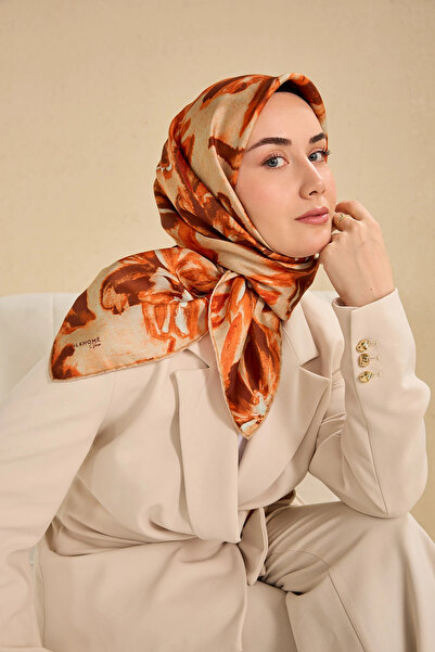 Silk Home وشاح من الحرير المزخرف بنمط التويل 11513