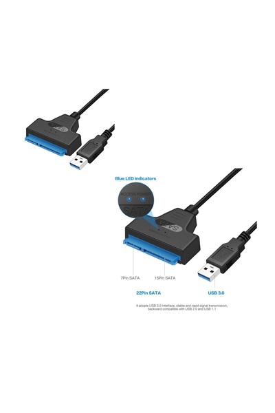 vgate icar USB 3.0 - SATA Dönüştürücü Kablo, 2.5 İnç HDD/SSD Taşınabilir Hard...