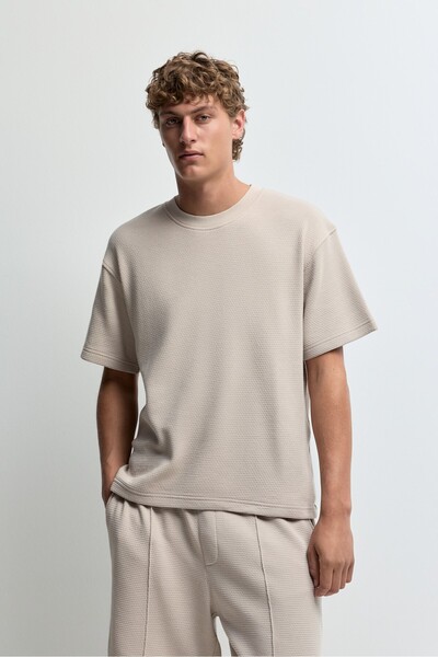 LEFTIES Gofre dokulu sweatshirt
