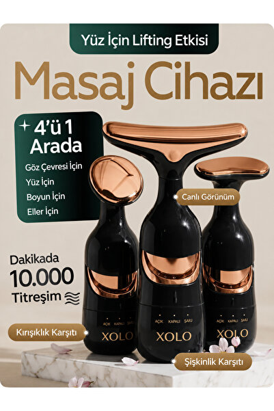 xolo Yüz Masaj Cihazı 4D Multi Başlıklı Titreşimli Cilt Bakım Aleti Göz Çevre...