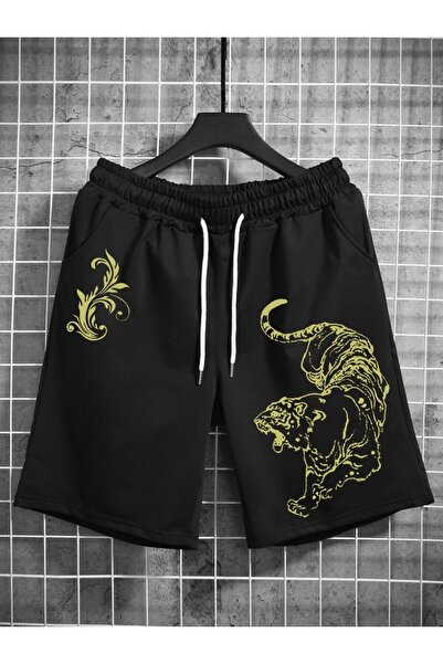 COZYWEAR Black Printed Men's Shorts