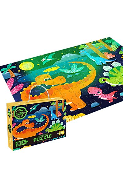 ToyMarkt Παζλ 96 τεμάχια Δεινόσαυροι. Φωσφορίζει στο σκοτάδι 26x19.5x6εκ. 891930