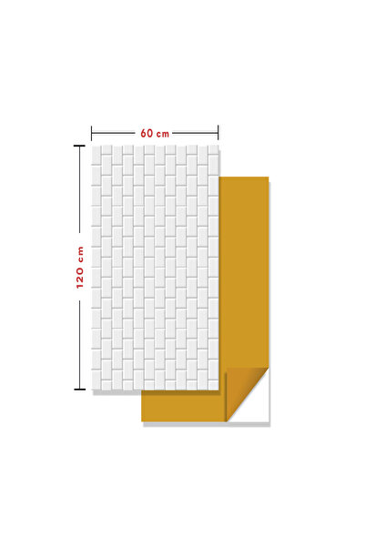 TİNK Kendinden Yapışkanlı Fayans Kaplama PVC Karo Metro Desen 60x120 Cm (7 Ad...
