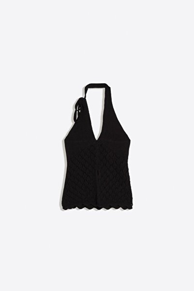 Bershka Ajurlu halter yaka bluz