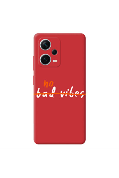 Other Xiaomi Poco X5 No bad vibes 2 Red Colored Silicone TPU Θήκη