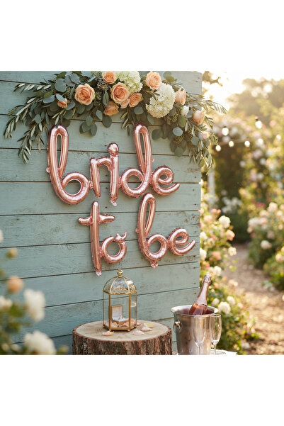 luvissi shelves Bride to Be Foil Balloon Set Rose Gold - Designed to Make Par...