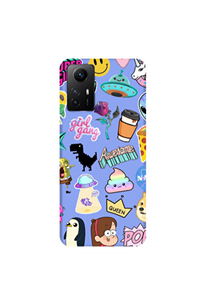 Other Xiaomi Redmi Note 12s Cartoon queen Light Purple Colored Silicone TPU Θήκη