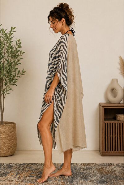 KRAFTELLA Aura Double Face Patterned Handmade Beach Kaftan-Relax Cut Boutique...