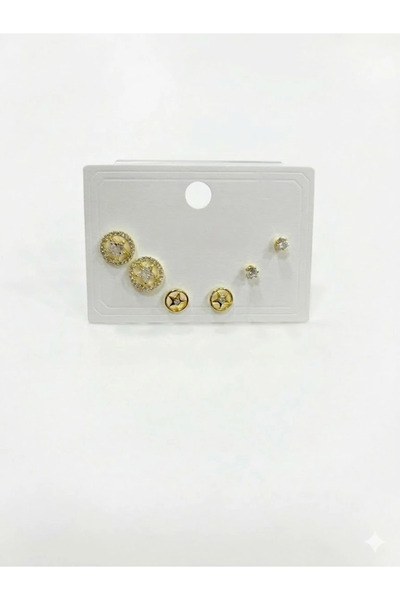 Inure Jewelry Star Detailed Six-Piece Earrings - Kp00603