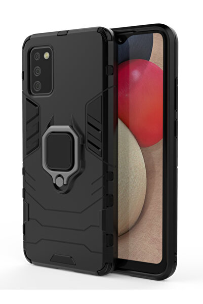 POWERTECH Θήκη Ring Armor MOB-1673 για Samsung A02s, μαύρη