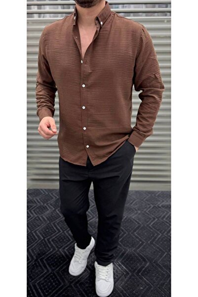 Thebomb Men's Linen Look Cotton Shirt - The2780423