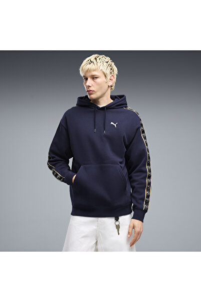 Puma Pánska mikina s kapucňou Essentials Elevated Tape Relaxed