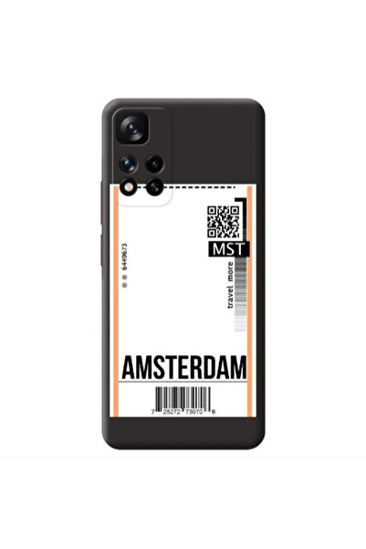 Other Xiaomi Redmi Note 11 Pro 5G Amsterdam Travel More Black Colored Silicon...