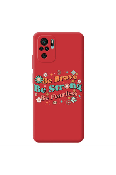 Other Xiaomi Redmi Note 10S Be Brave Red Colored Silicone TPU Θήκη