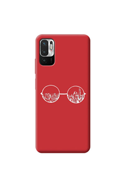 Other Xiaomi Redmi Note 10 Pro 5G Sunglasses Red Colored Silicone TPU Θήκη