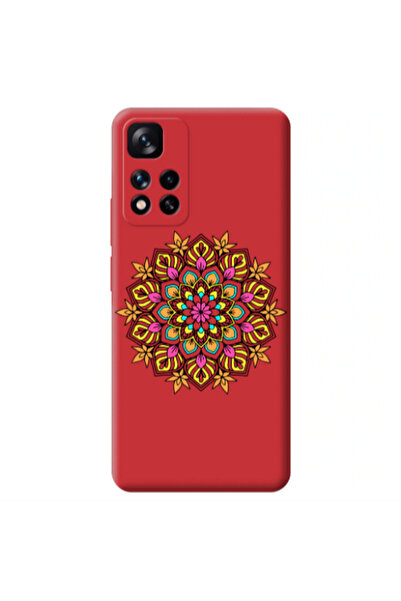 Other Xiaomi Redmi Note 11 Pro 5G Mandala D6 Red Colored Silicone TPU Θήκη