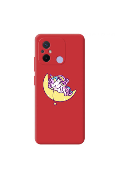 Other Xiaomi Redmi 12C Sleeping horse Red Colored Silicone TPU Θήκη