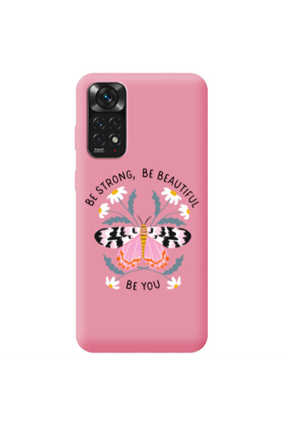 Other Xiaomi Redmi Note 11 4G Be Strong Pink Colored Silicone TPU Θήκη
