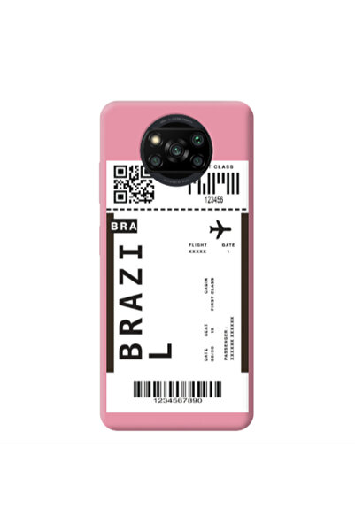 Other Xiaomi Poco X3 /X3 Pro Brazil BRA Pink Colored Silicone TPU Θήκη