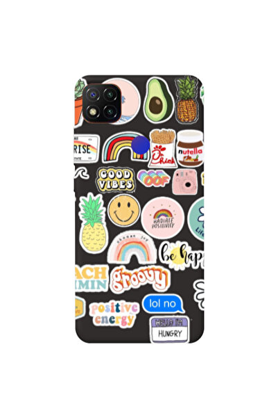 Other Xiaomi Redmi 9c Good vibes Black Colored Silicone TPU Θήκη