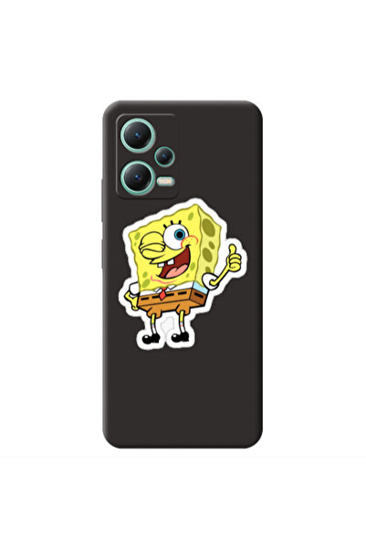 Other Xiaomi Redmi Note 12 Pro 5G spongebob2 Black Colored Silicone TPU Θήκη
