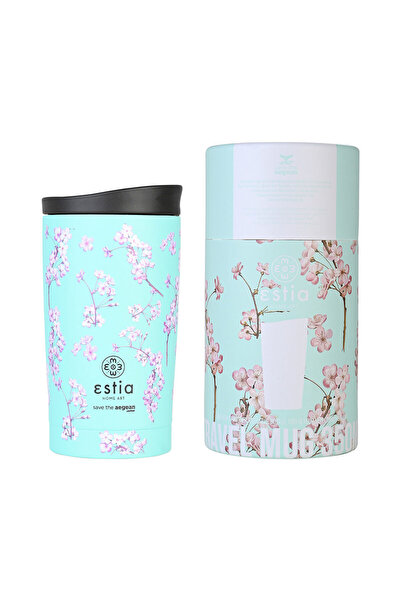 ESTIA HOME ART ECOCASA Θερμός 350ml Κούπα Ταξιδιού Σώστε το Αιγαίο Ανθισμένο ...
