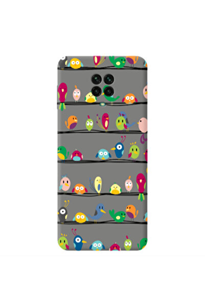 Other Xiaomi Redmi Note 9 Pro birds Grey Colored Silicone TPU Θήκη
