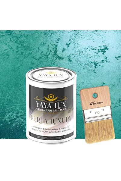 YaYa Color Vopsea Decorativă Perla Luxury Verde Inchis 1L cu fulgi perlați – ...