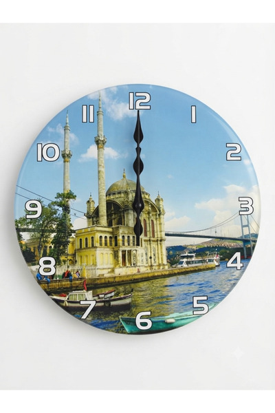 TEMPERLİ CAM 22 CM ÇAPINDA DUVAR SAATİ