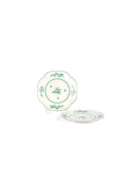 Mikasa Moor Leaf Elegance 2li Yeşil Tatlı Tabağı 19cm