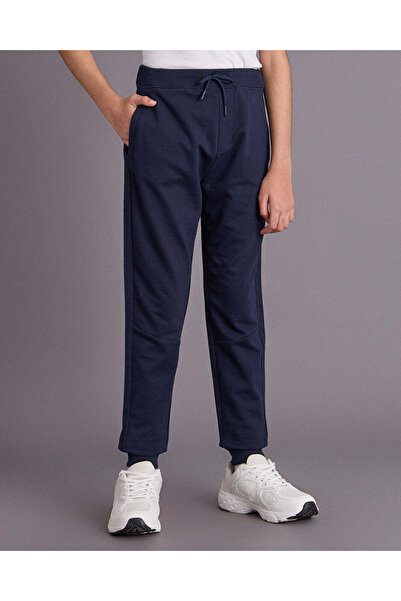REDTAG Senior Boys Navy Terry Jogger Pants