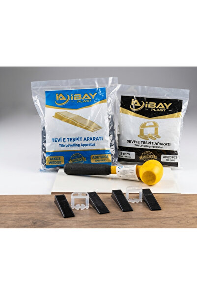 İbayPlast İBAY PLAST Profesyonel Fayans ve Seramik Seviye Tespit Seti - 100 A...