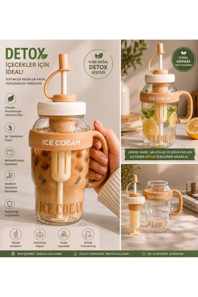 woltybaby Su Matarsı Pipetli Süzgeçli Detoks Suluk pp+PC Bpa Icermez
