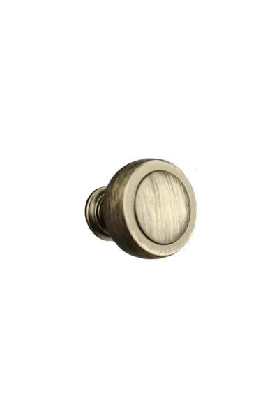 System 1915 Tek Delikli Düğme Kulp Antik Renk Çap 32 mm