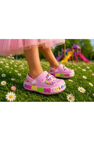rs riva shoes Детски чехли с дъга и еднорог