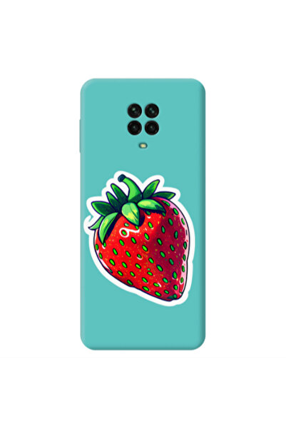 Other Xiaomi Redmi Note 9 Pro strawberry Turquoise Colored Silicone TPU Θήκη