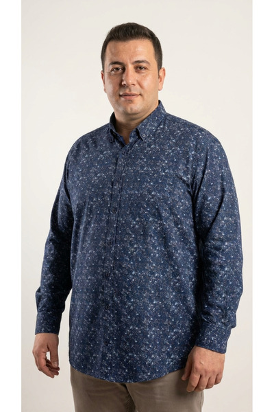 ANNEX Large Size Cotton Long Sleeve Men's Shirt