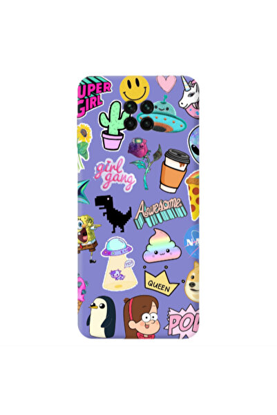Other Xiaomi Redmi Note 9 Pro Cartoon queen Purple Colored Silicone TPU Θήκη