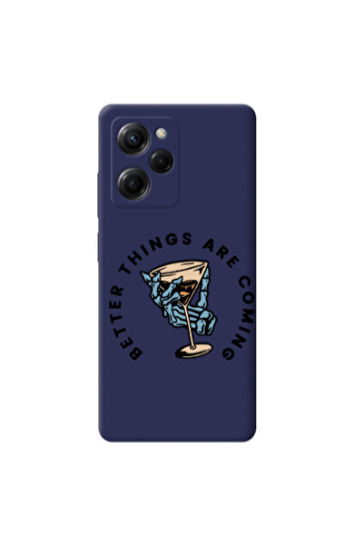 Other Xiaomi Poco X5 Pro Better Things Are Coming Dark blue Colored Silicone ...