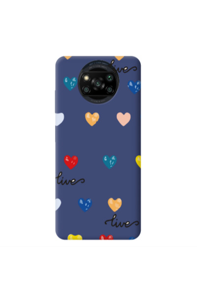 Other Xiaomi Poco X3 /X3 Pro Heart Lives Dark blue Colored Silicone TPU Θήκη