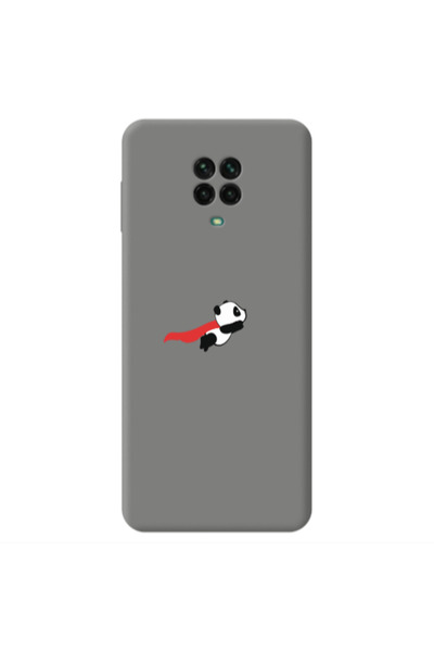Other Xiaomi Redmi Note 9 Pro kite flying panda Grey Colored Silicone TPU Θήκη