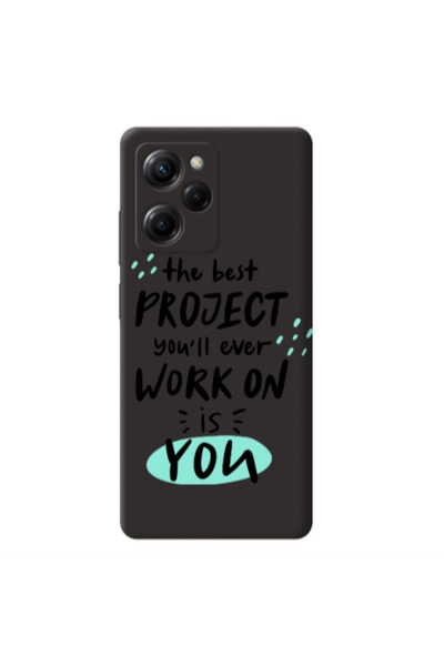 Other Xiaomi Poco X5 Pro The Best Project Black Colored Silicone TPU Θήκη